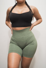 Load image into Gallery viewer, High Wasted Shapewear Biker Shorts- Olive Green